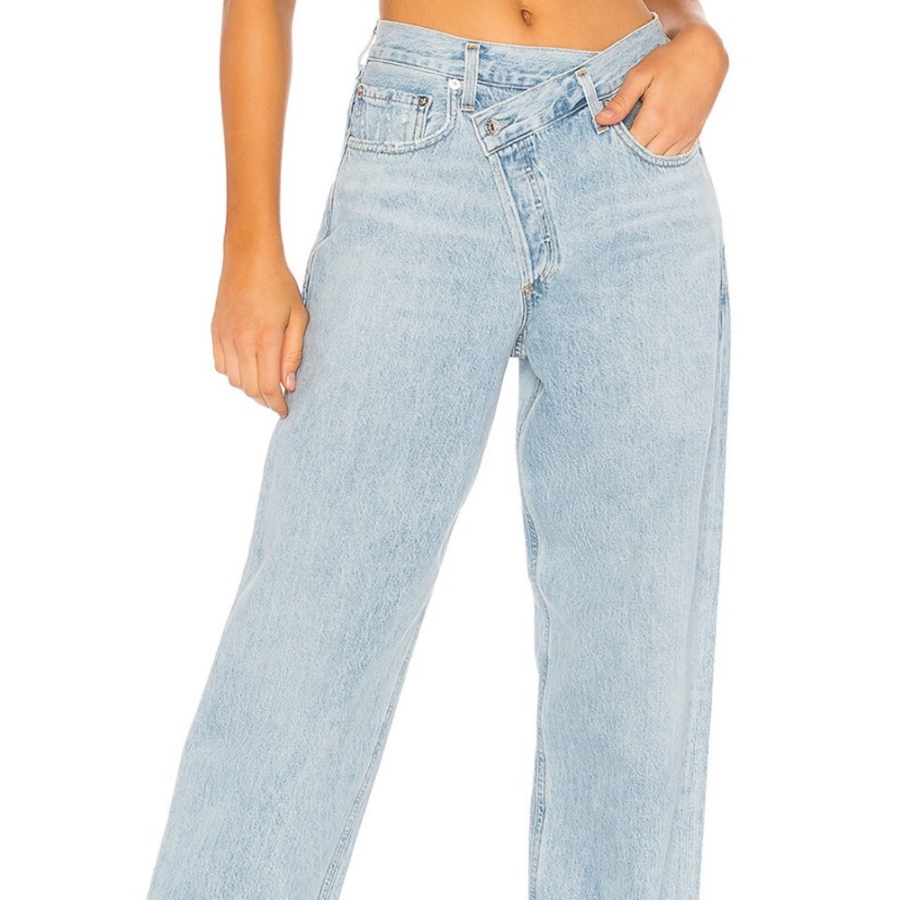 Agolde crossover jeans in light blue
